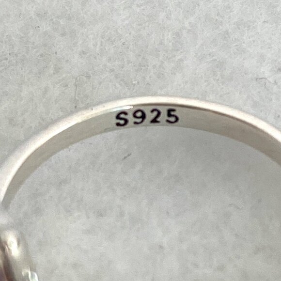 Sterling Silver 925 Oval Amethyst Cabochon Kitty Cat Band Ring Size 6 Cat Lover - Picture 8 of 16